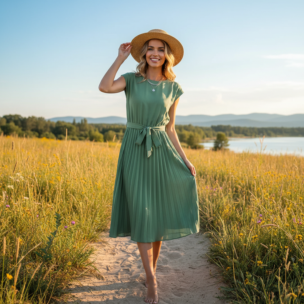 Jelica - Schickes Midikleid mit Falten