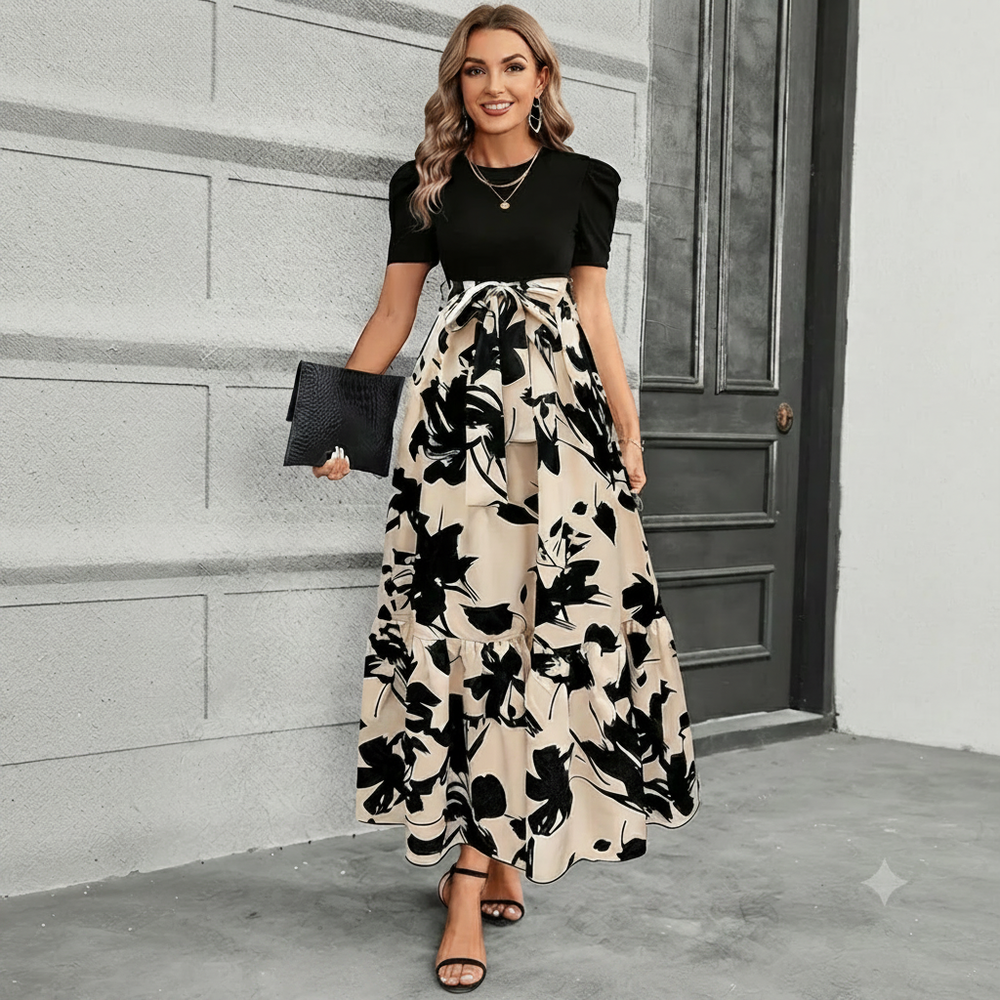 Astrid - Elegantes Kleid mit Blumenmotiv