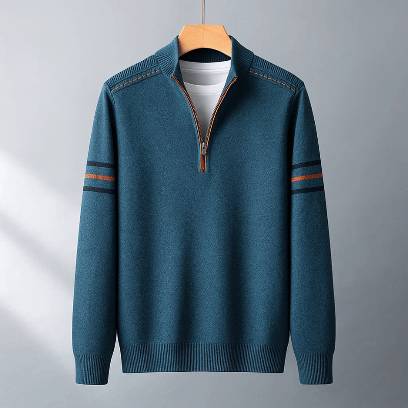 Philipp | Stilvoller Pullover Herren modern Halbreißverschluss