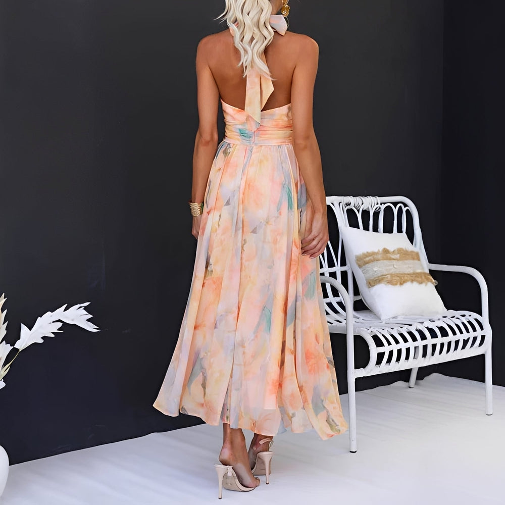 Velma - Stilvolles ärmelloses Kleid mit offenem Rücken