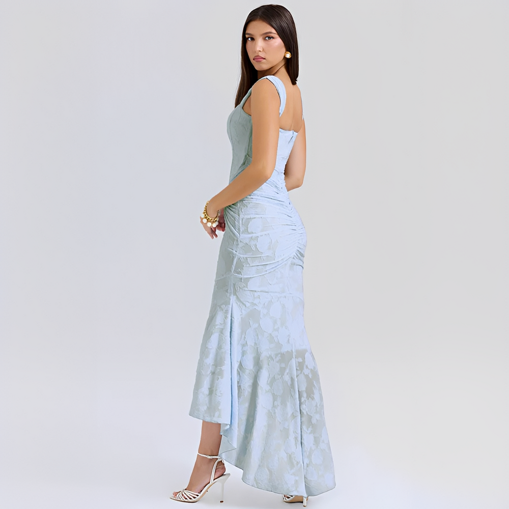 Cynthia - Stilvolles Wickel-Midikleid mit Taillenband