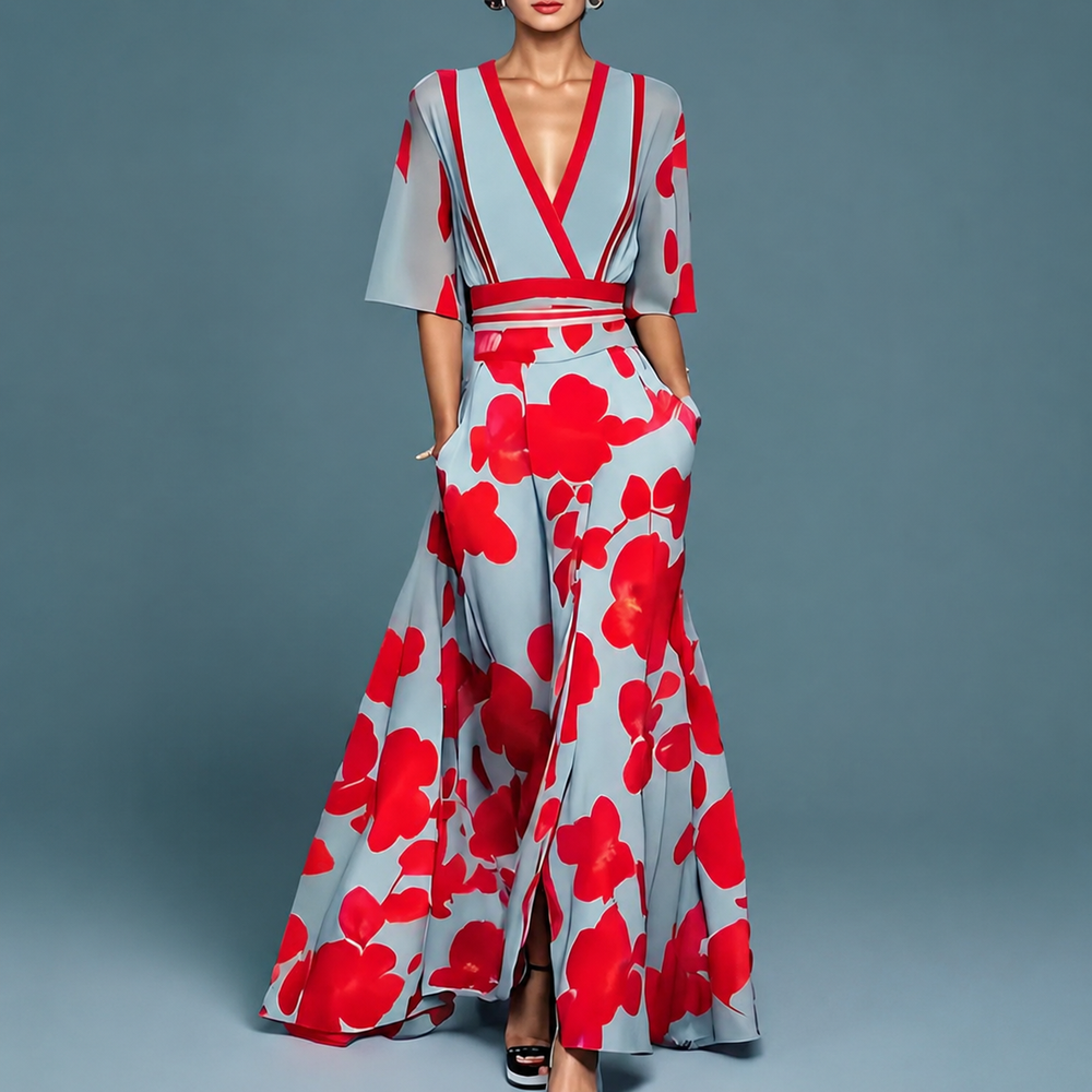 Laure - Elegantes Kleid mit V-Ausschnitt