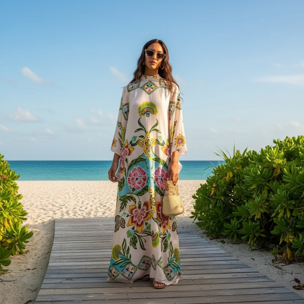 Kymbrea - Schickes, locker gestaltetes Maxi-Kleid