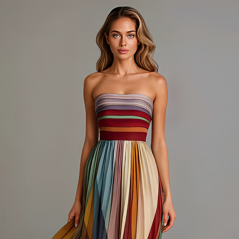 Gracelyn - Elegantes Tube-Top-Maxikleid