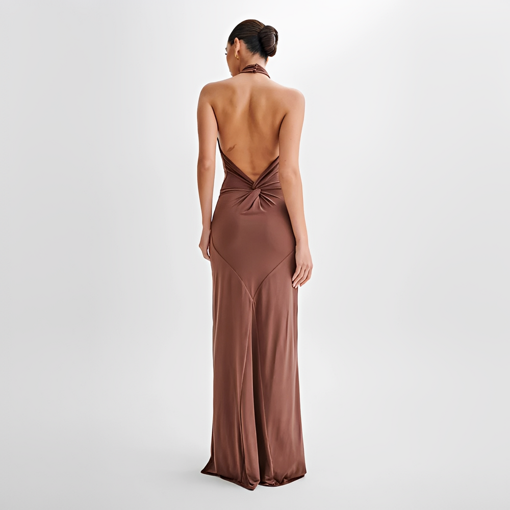 Jianna - Stilvolles Neckholder-Maxikleid