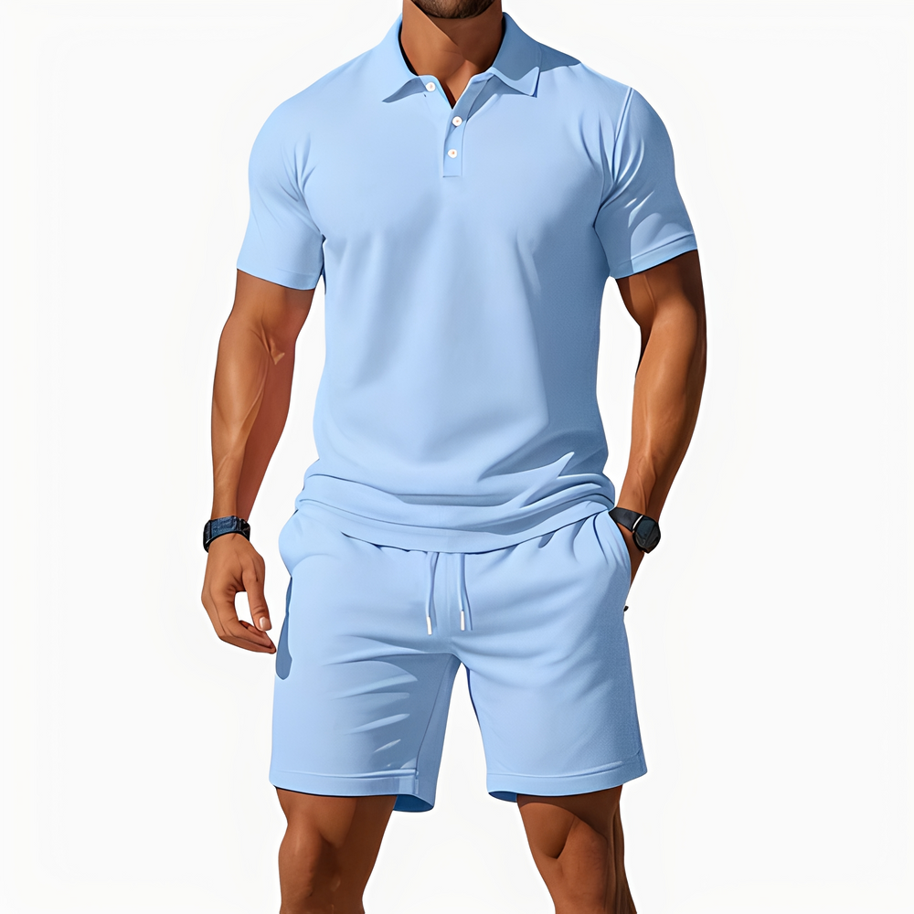 Aldrin - Trendiges Polo- und Short-Set für Männer