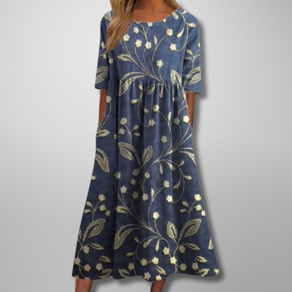 Gail – Florales Damen Maxikleid