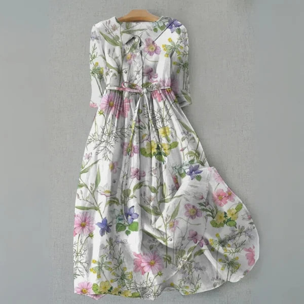 Triinu – Sommerkleid mit Blumenmuster in A-Linie