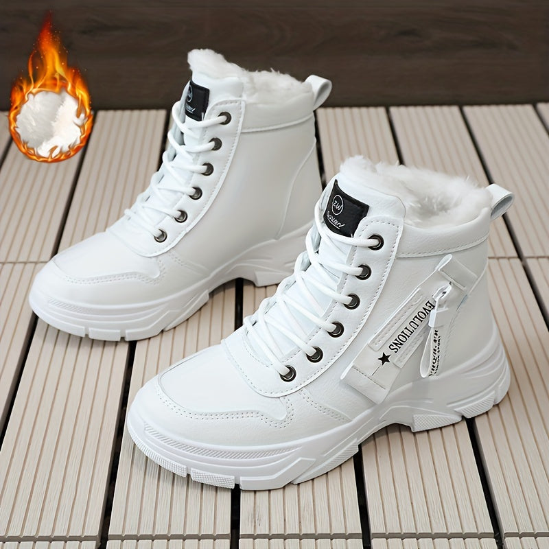 Coline | Gefütterte Plateausohle Schneestiefel