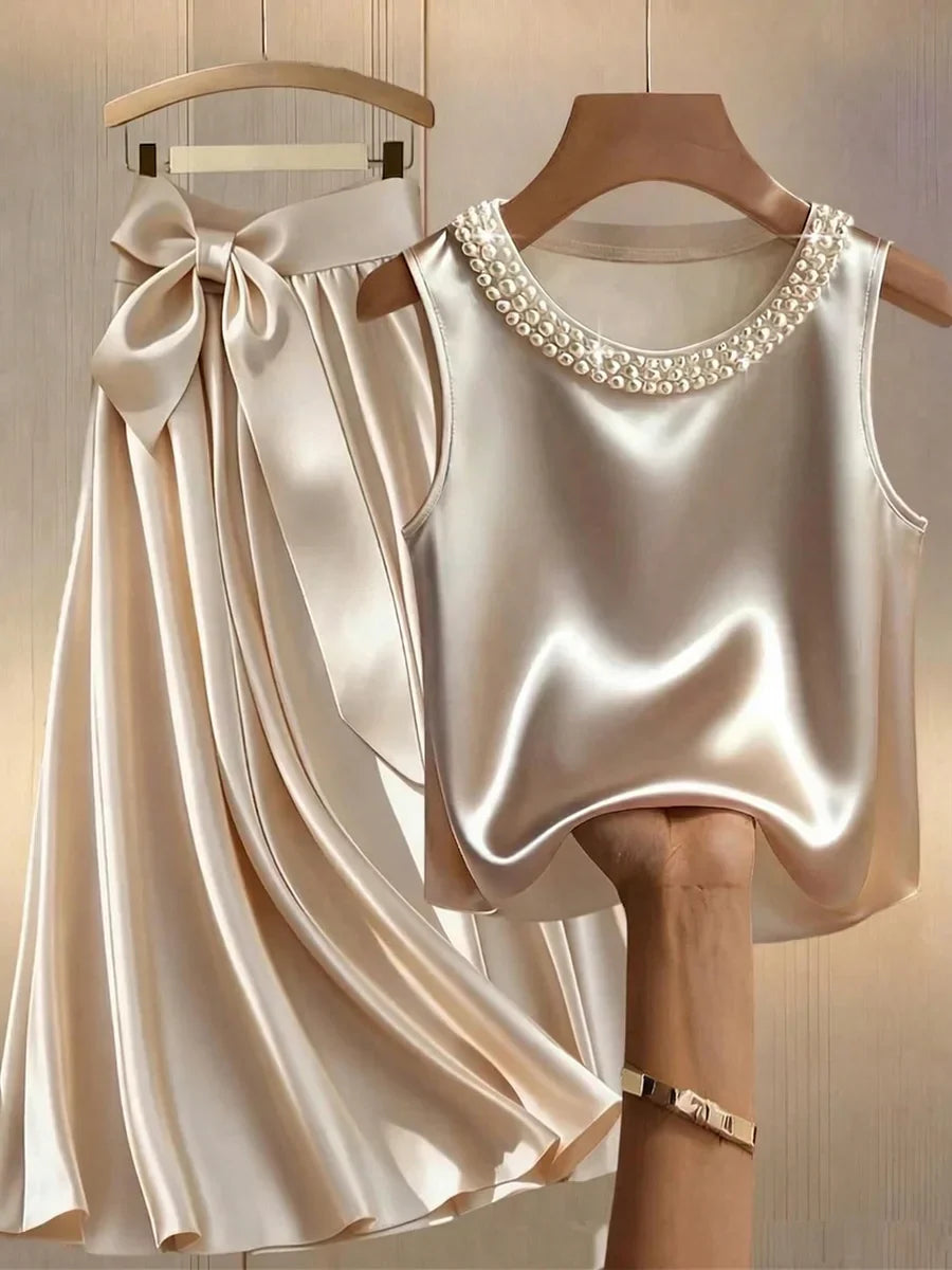 Sabine - Elegantes Midikleid mit Schleife