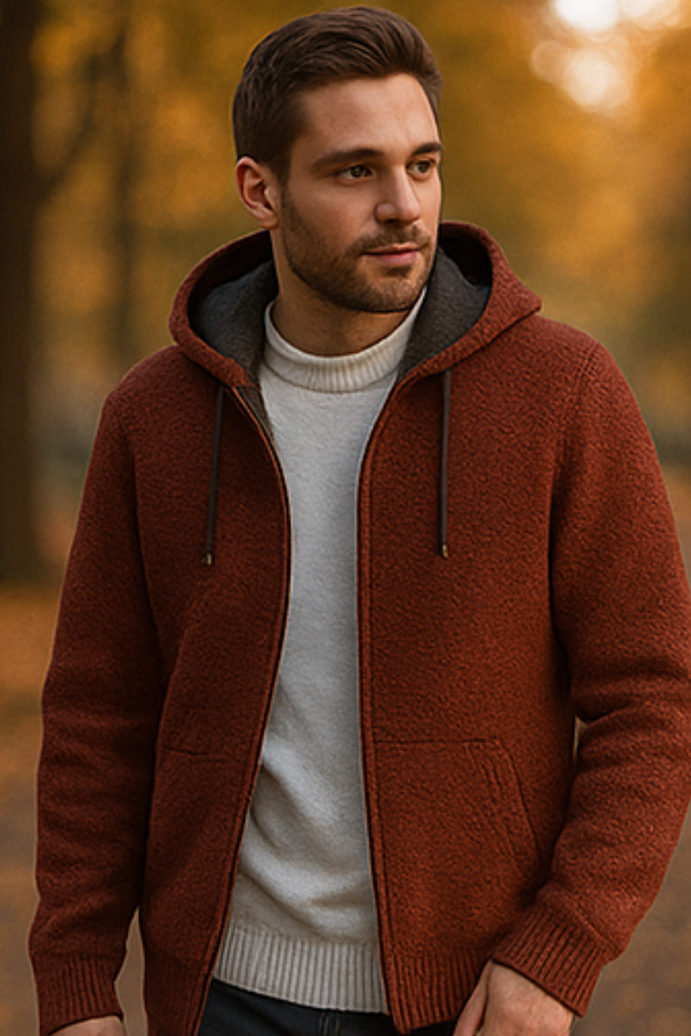 Henry Strick-Hoodie | Braun