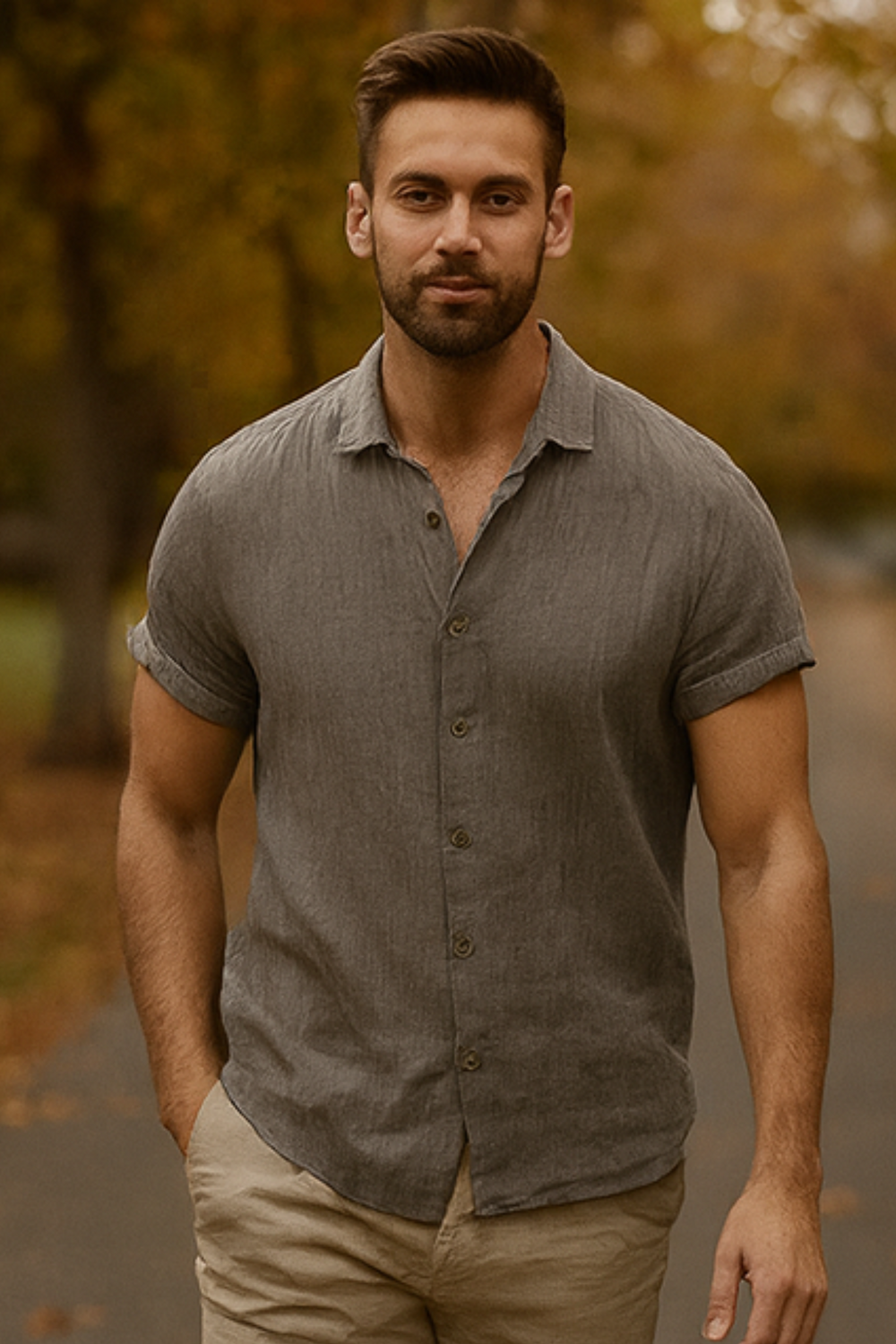 Clifford Leinenhemd | Grau
