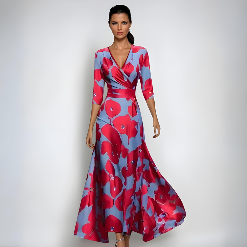 Annemiek – Luxuriöses Blumen Kleid