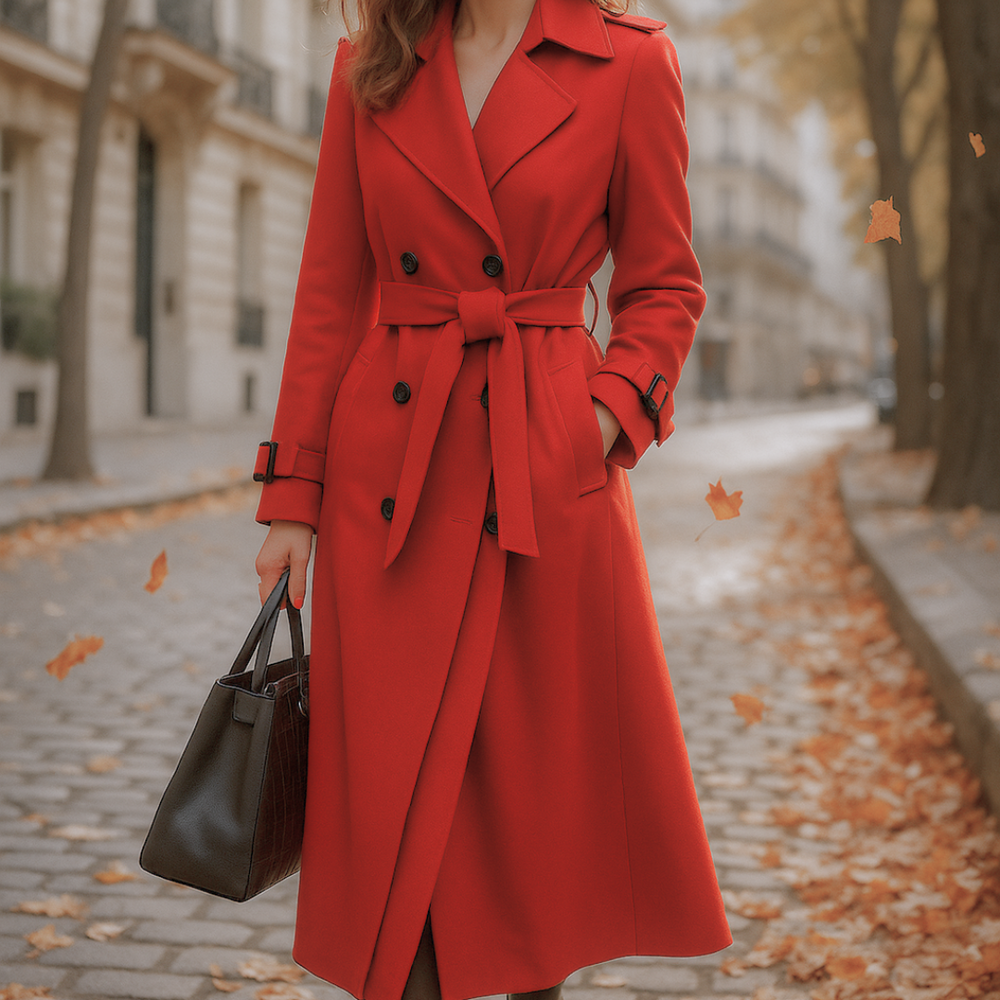 Allegra Eleganter Trenchcoat für zeitlose Auftritte | Rot