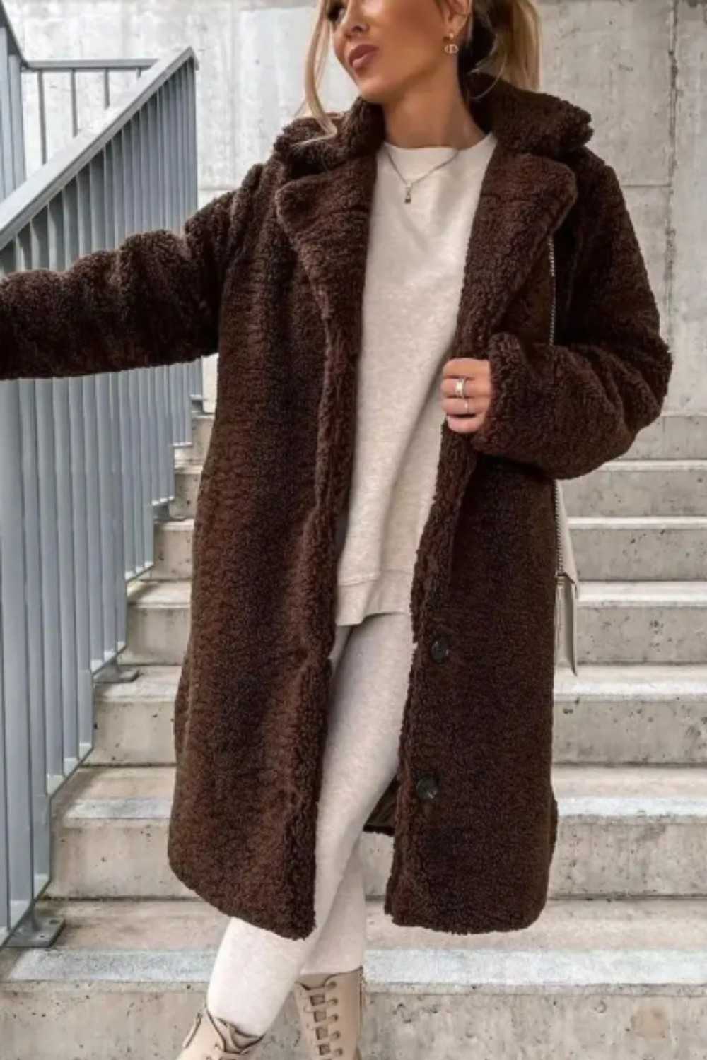 Jess Teddy Mantel | Dunkelbraun