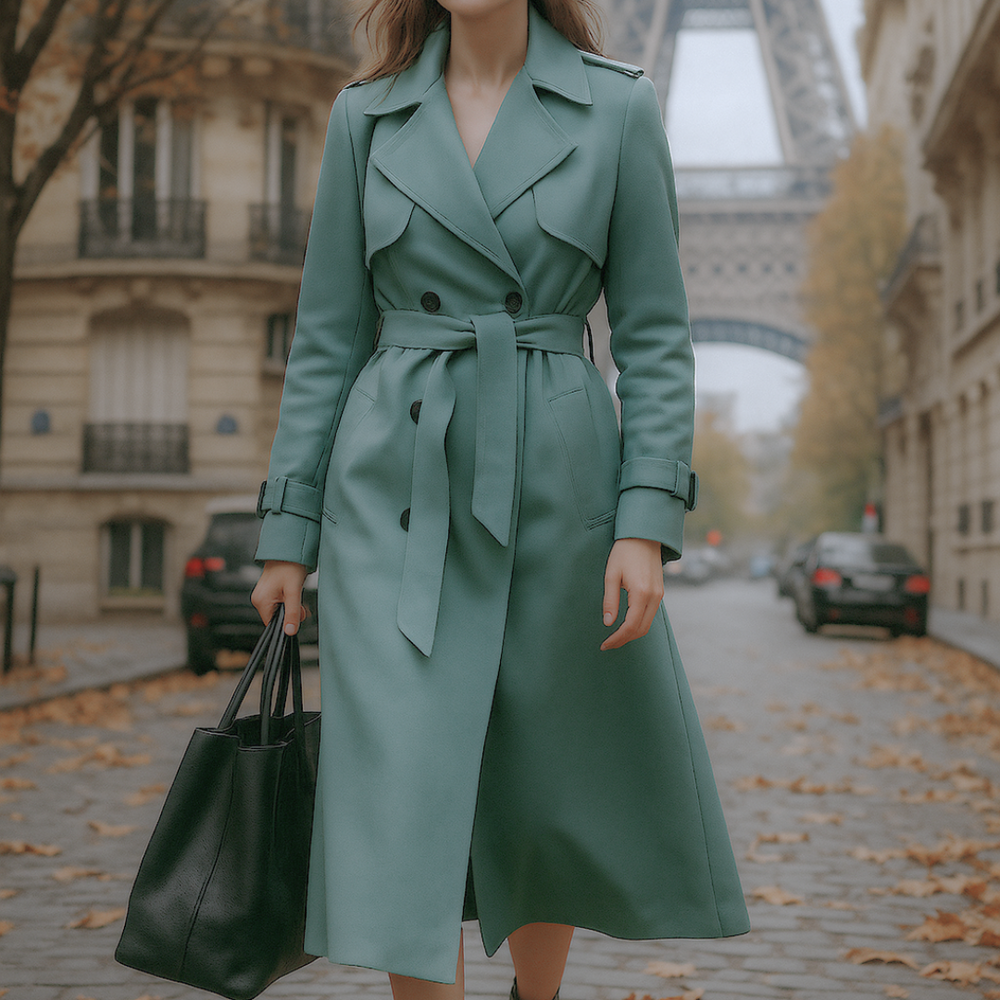 Allegra Eleganter Trenchcoat für zeitlose Auftritte | Grün