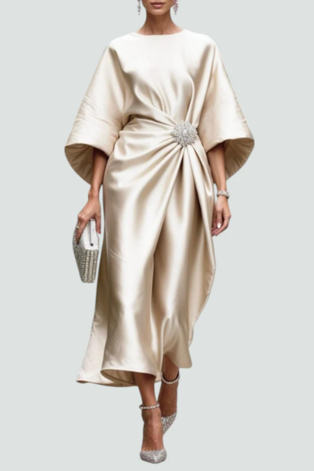 Anne Langes Abendkleid | Khaki