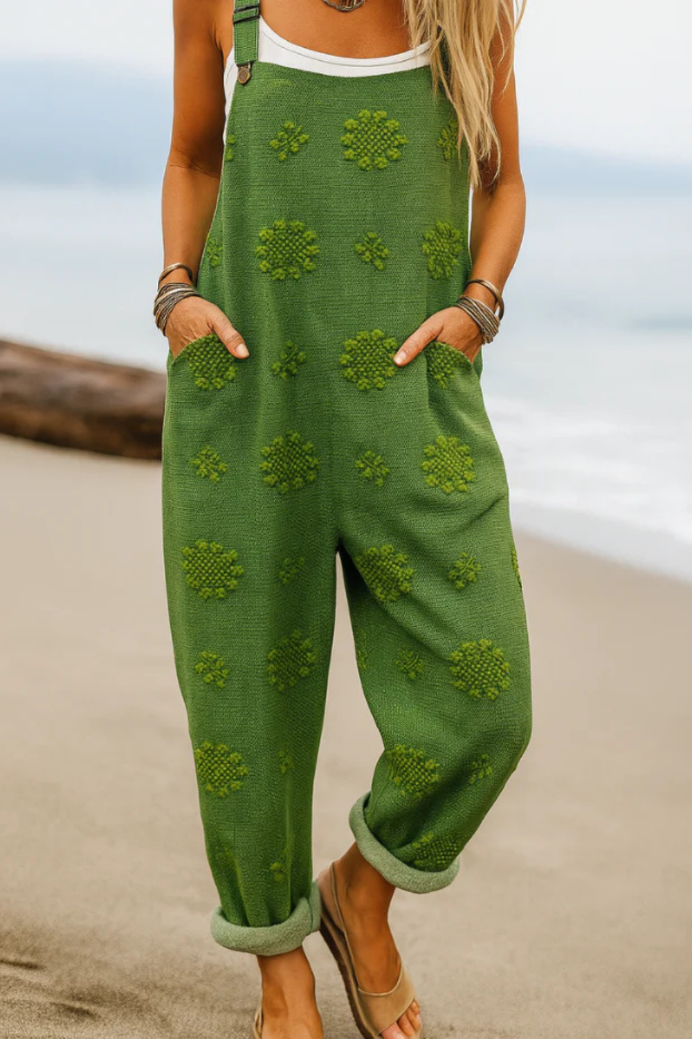 Mayah Künstlerischer Overall-Jumpsuit | Grün