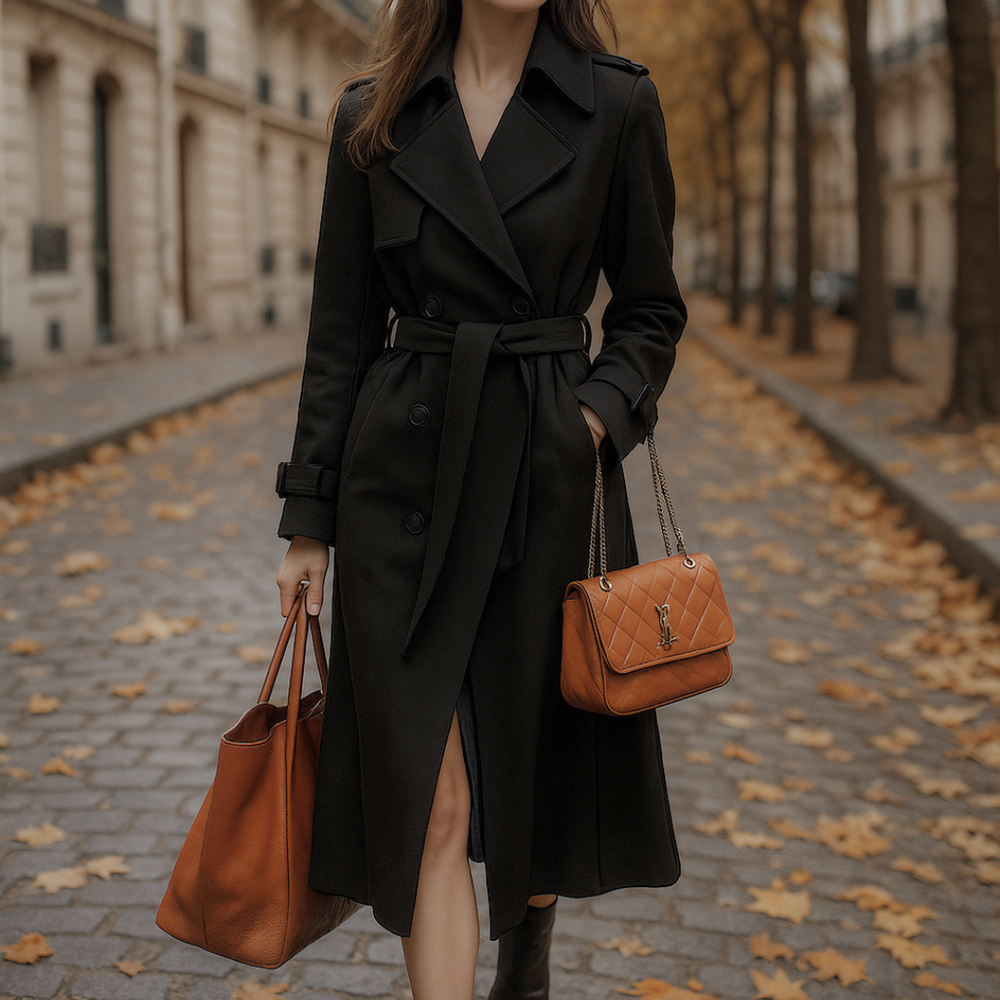 Allegra Eleganter Trenchcoat für zeitlose Auftritte | Schwarz
