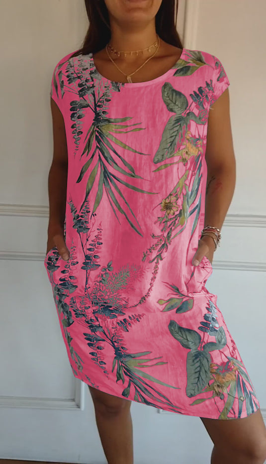 Ysella - Lässiges Bedrucktes Kleid