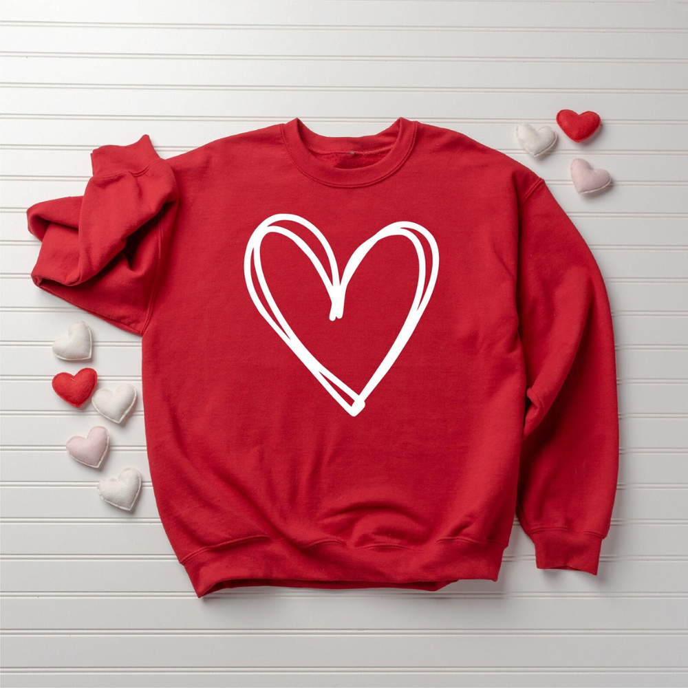 Greta | Valentinstag Sweatshirt Damen stilvoll rot