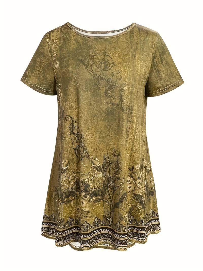 Abhishani - T-Shirt Mit Blumenmuster Und Lockerer Passform