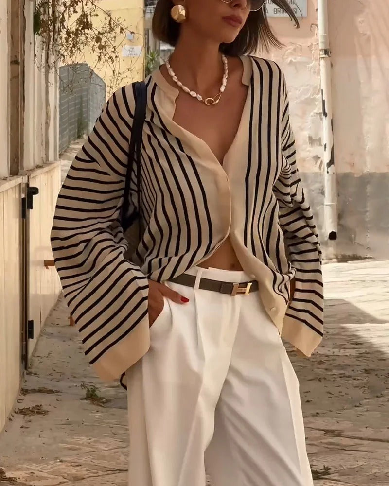 Bianca | Leichte und weiche Bluse mit Streifen