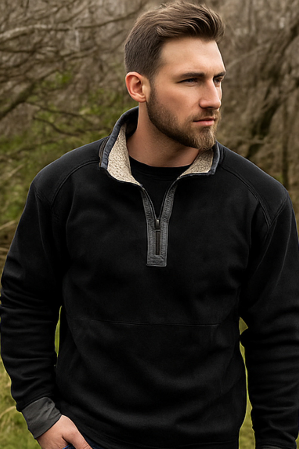 Piolo Fleece-Hemd | Schwarz