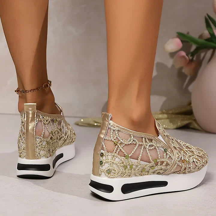 Heleen – Turnschuh Mit Hoher Taille Und Pailletten