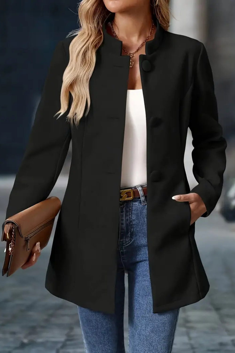 Claire Elegante Jacke | Schwarz