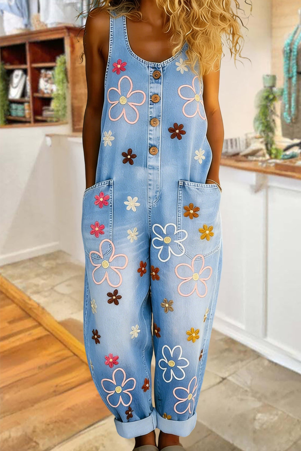 Wenara - Geblümter Jumpsuit