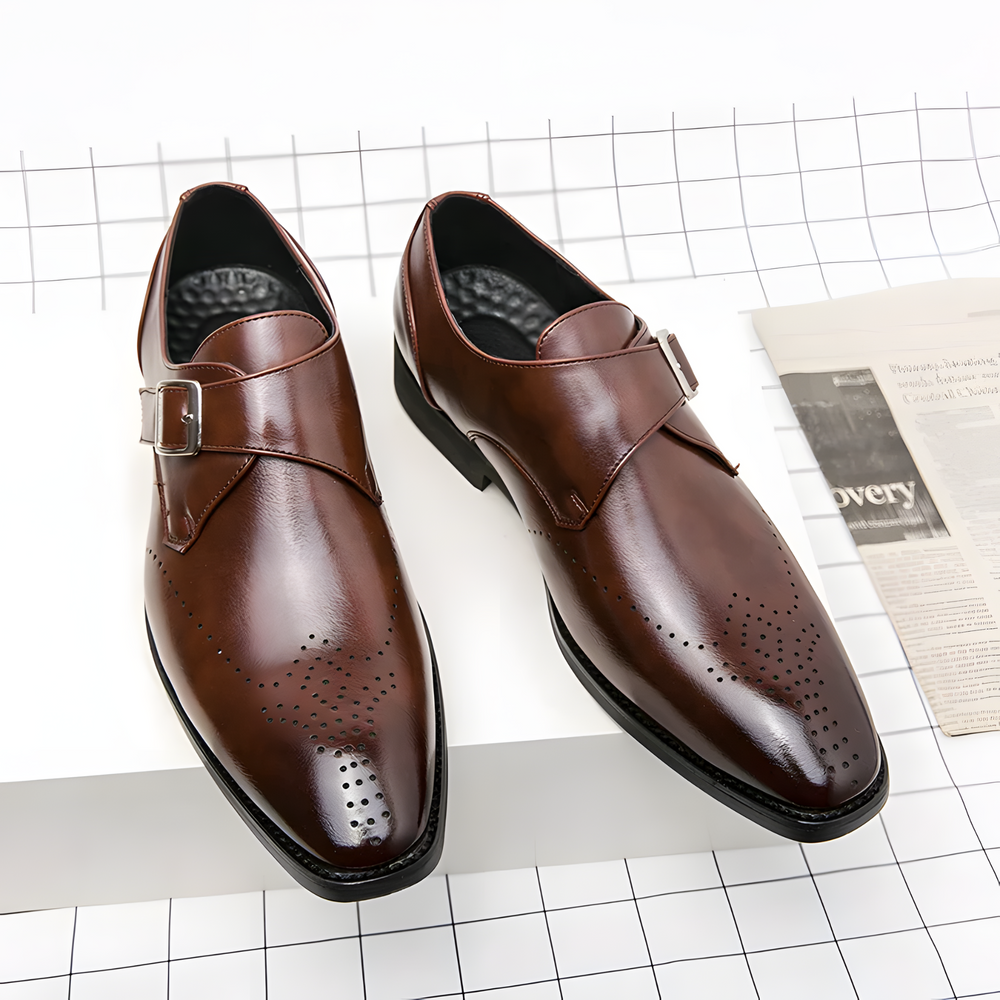 Odrin Elegante Monk-Strap Schuhe | Braun