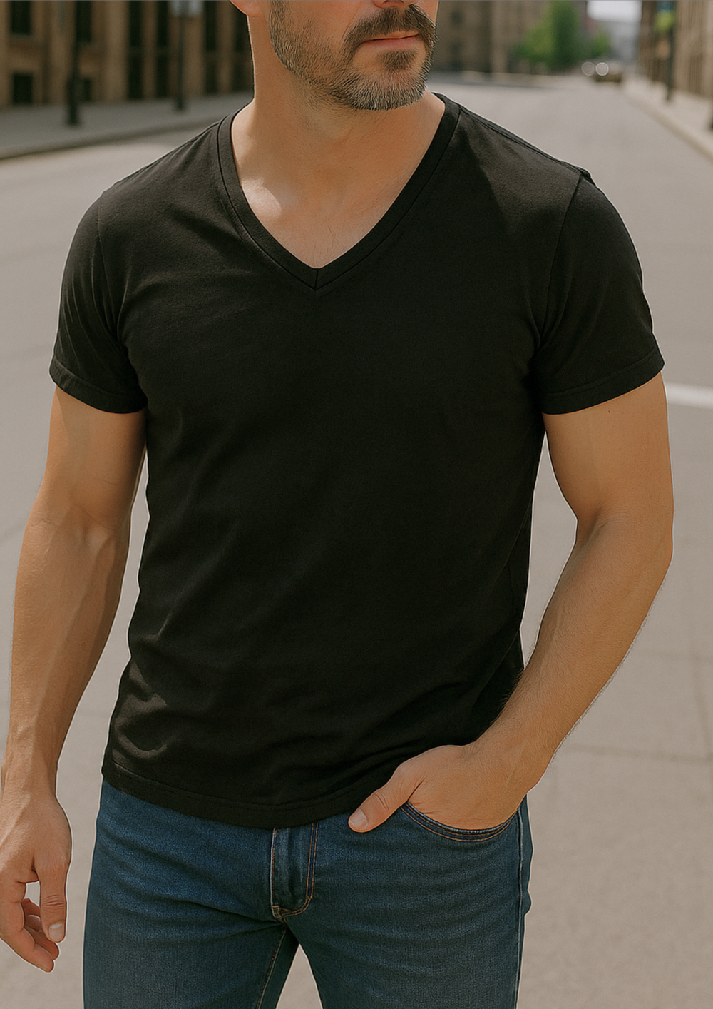 Jadrien Sunspel T-Shirt aus Bio-Baumwolle | Schwarz
