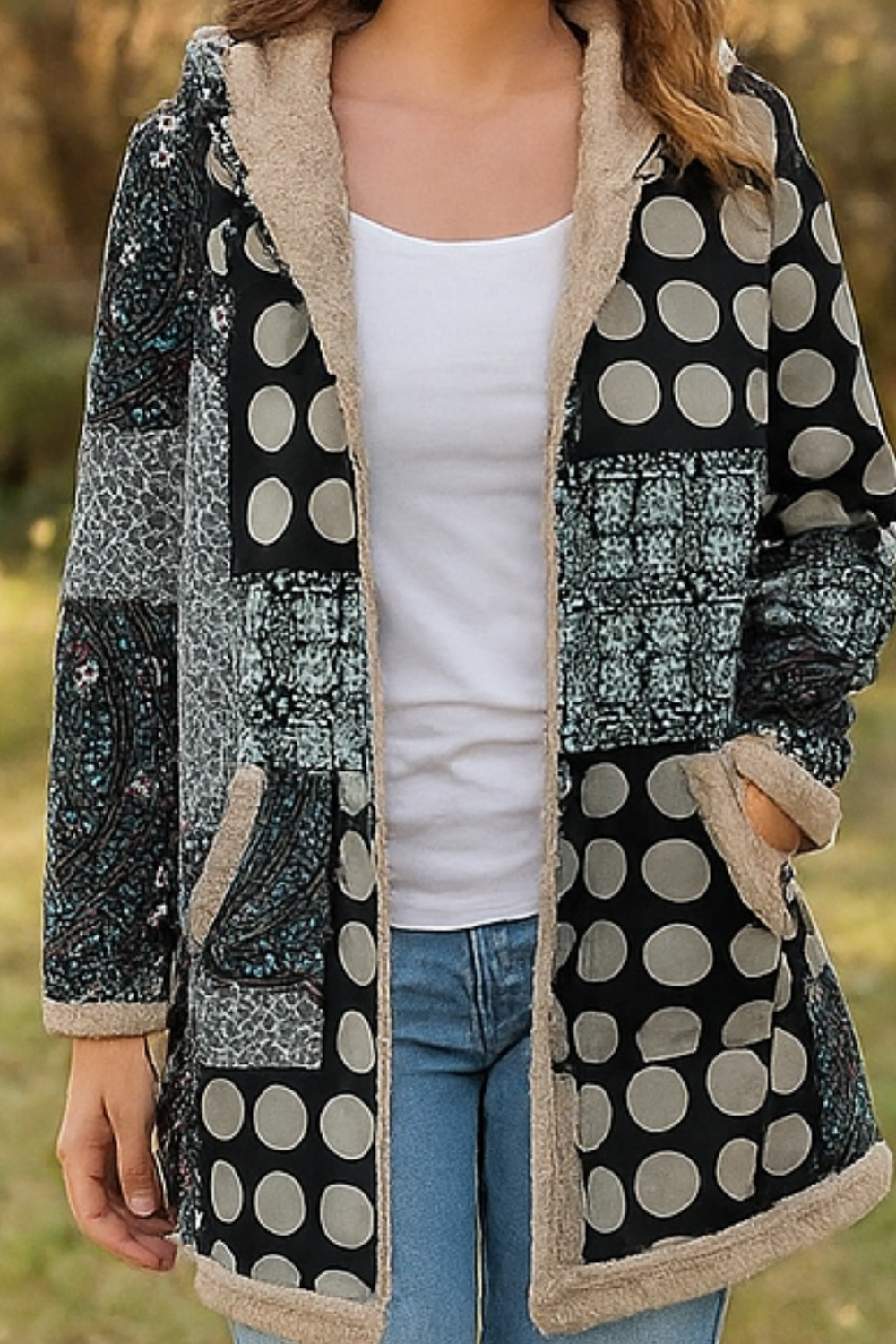 Lamelia Jacke mit Fleecefutter | Schwarz
