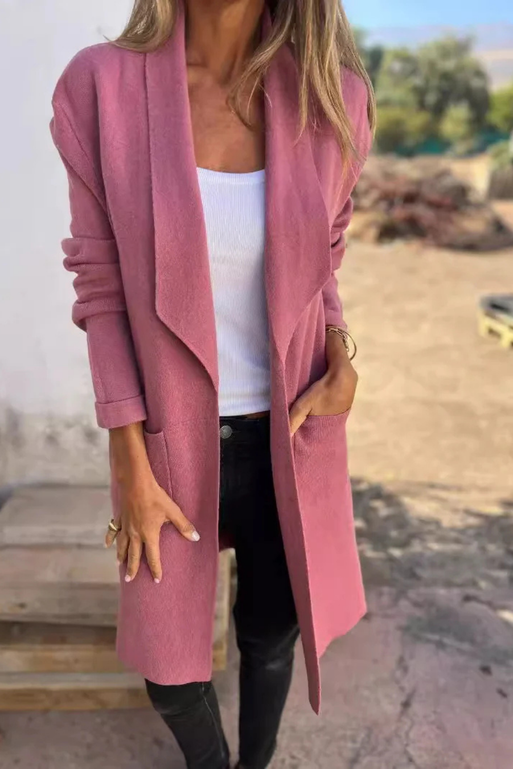 Nisha Langer Cardigan | Rosa