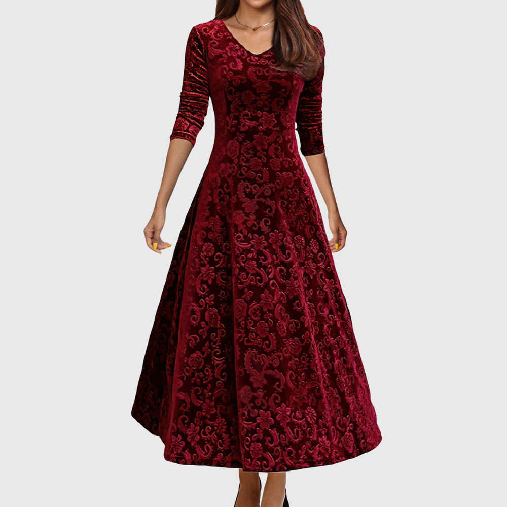 Isabella | Damen Samtkleid elegant modern stilvoll