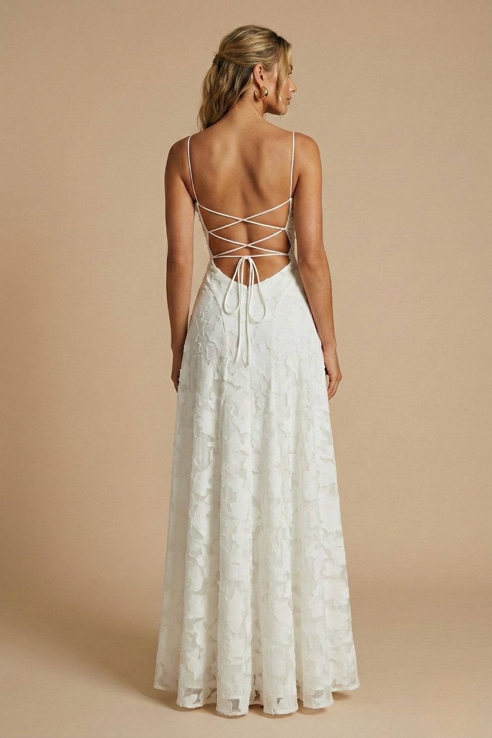 Damen Maxikleid mit Blumenmuster, ärmellos und taillierter Passform