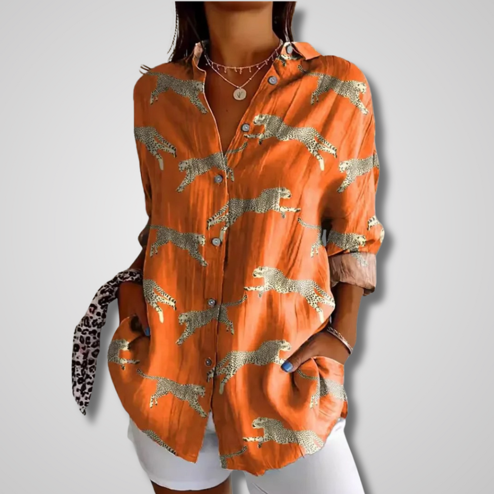 Karla | Damen Sommer Vintage Lässiges Hemd