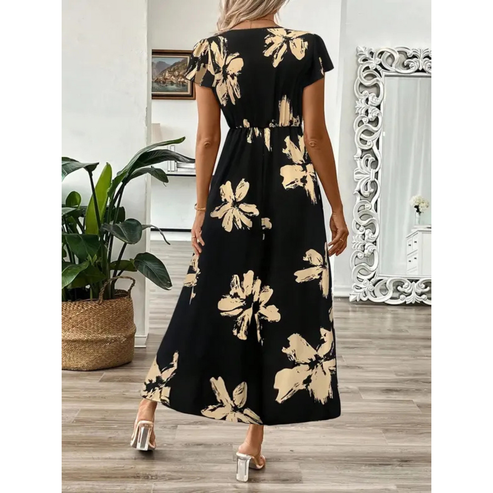 Hanneli - weiches Wickel-Maxikleid