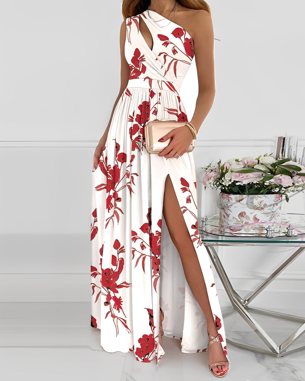 Jasmin - Stilvolles Maxikleid mit einem Träger für Damen