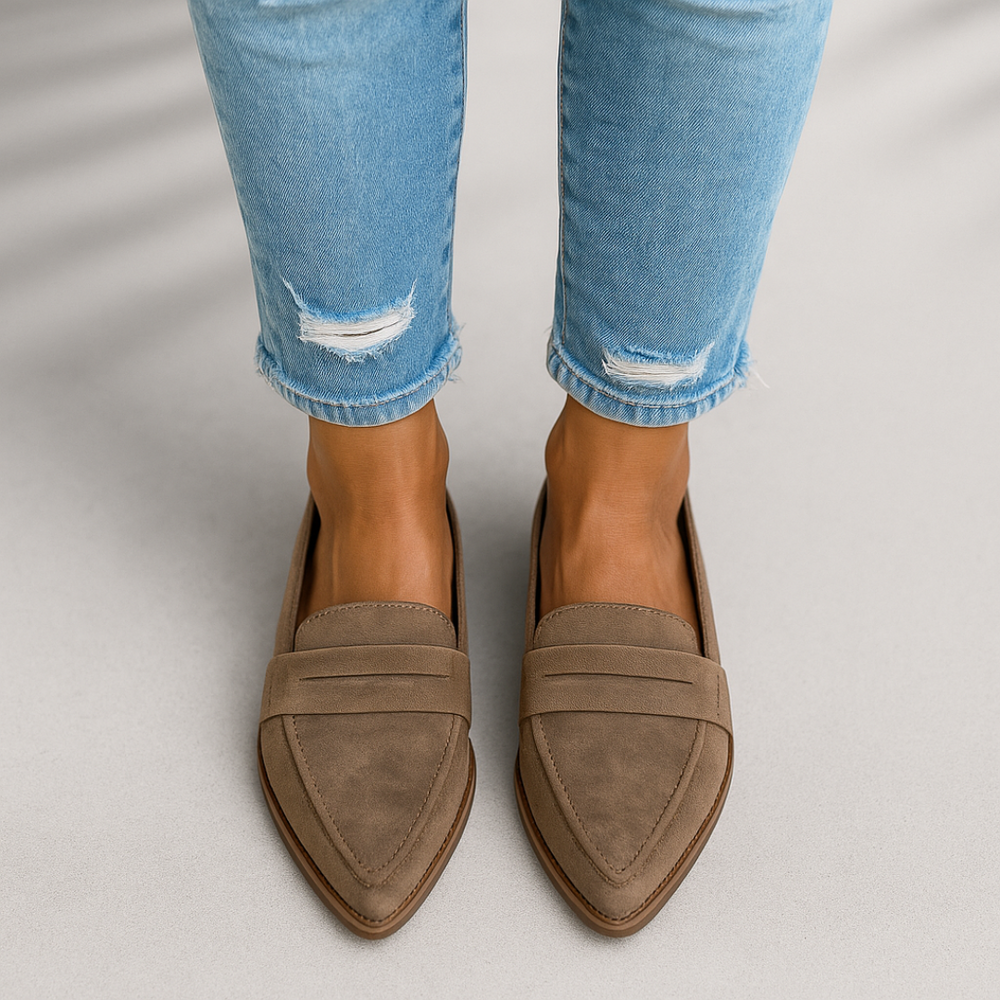 Dorothea | Damen Schlanke Bequeme Zehen-Loafer