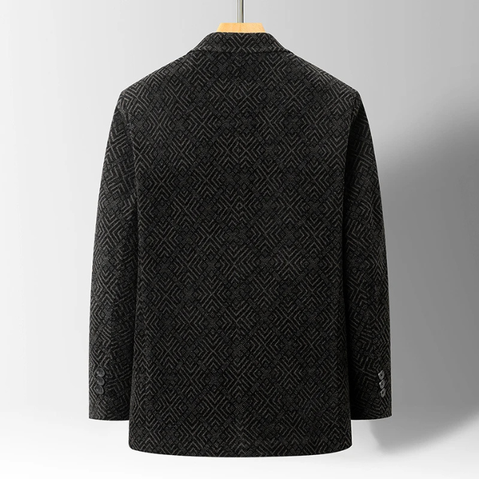 Henrik | Midnight Wollmantel in moderner Verarbeitung