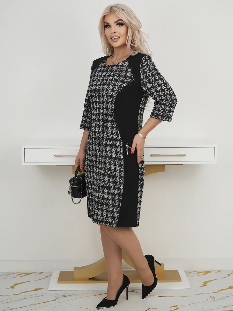 Nina | Elegantes Damen-Midi-Kleid modern & gemustert