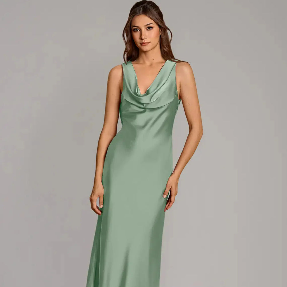 Brautjungfernkleid Meerjungfrau Elastischer Satin
