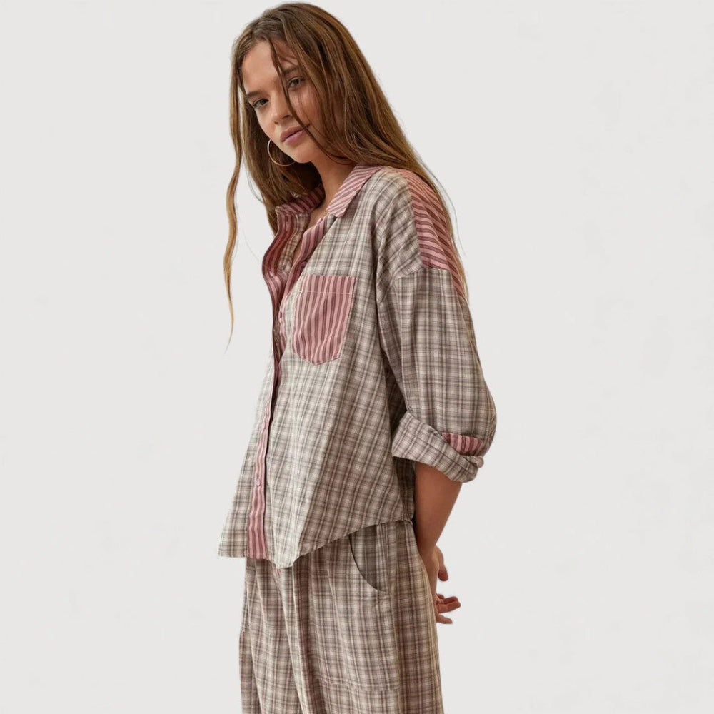 Emilia | Komfortables Pyjama-Set Damen stilvoll getragen