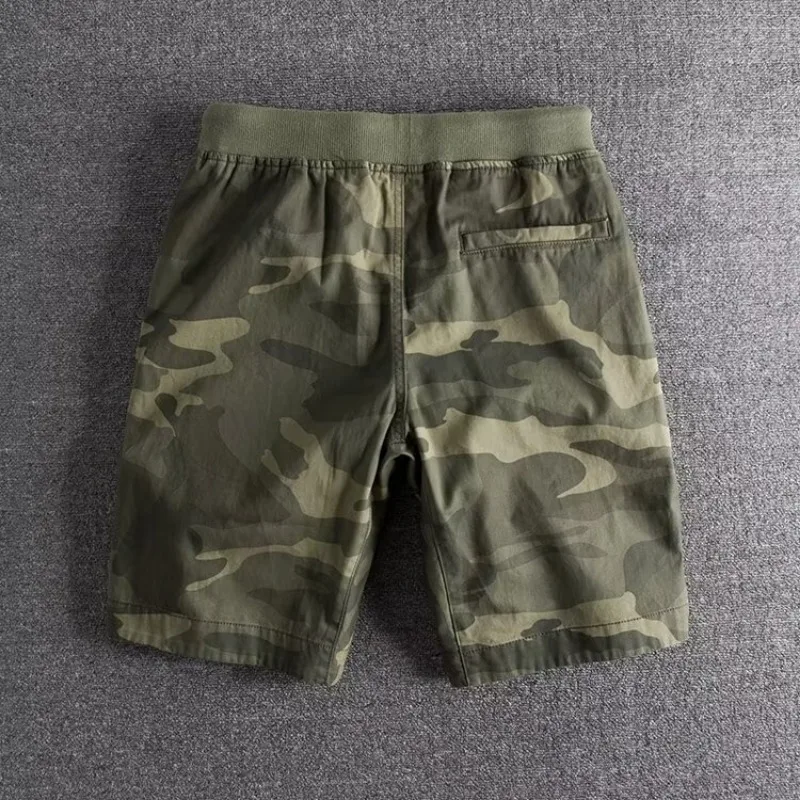 Dax | Herren Camo-Shorts Elastikbund Kurze Hose Sommer
