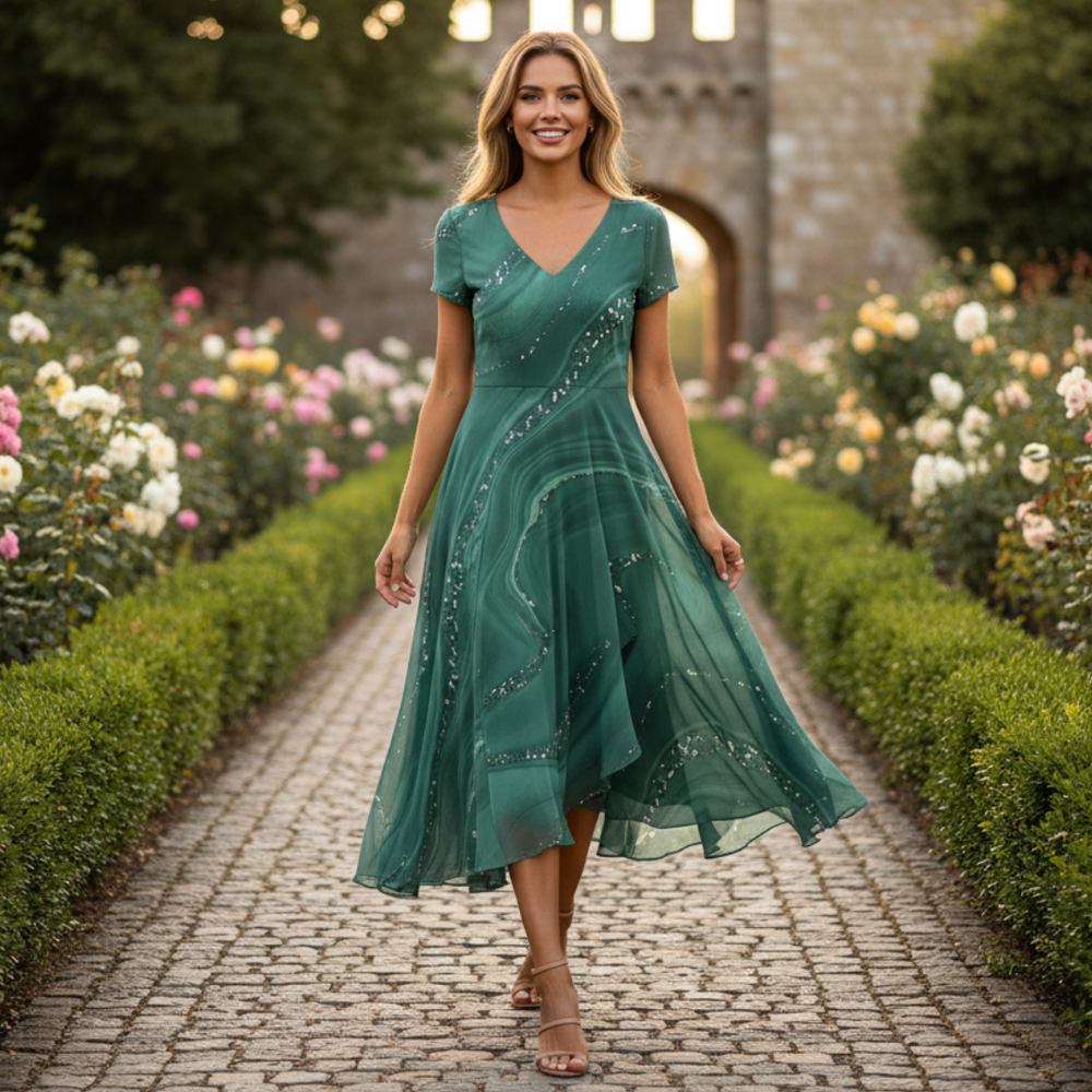 Eliana - Stilvolles Kleid mit V-Ausschnitt