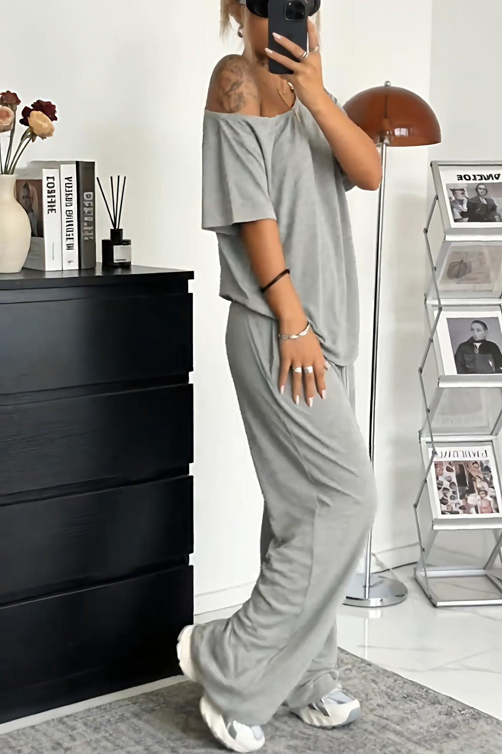 Cosima - Locker geschnittenes Set aus Oberteil und Hose