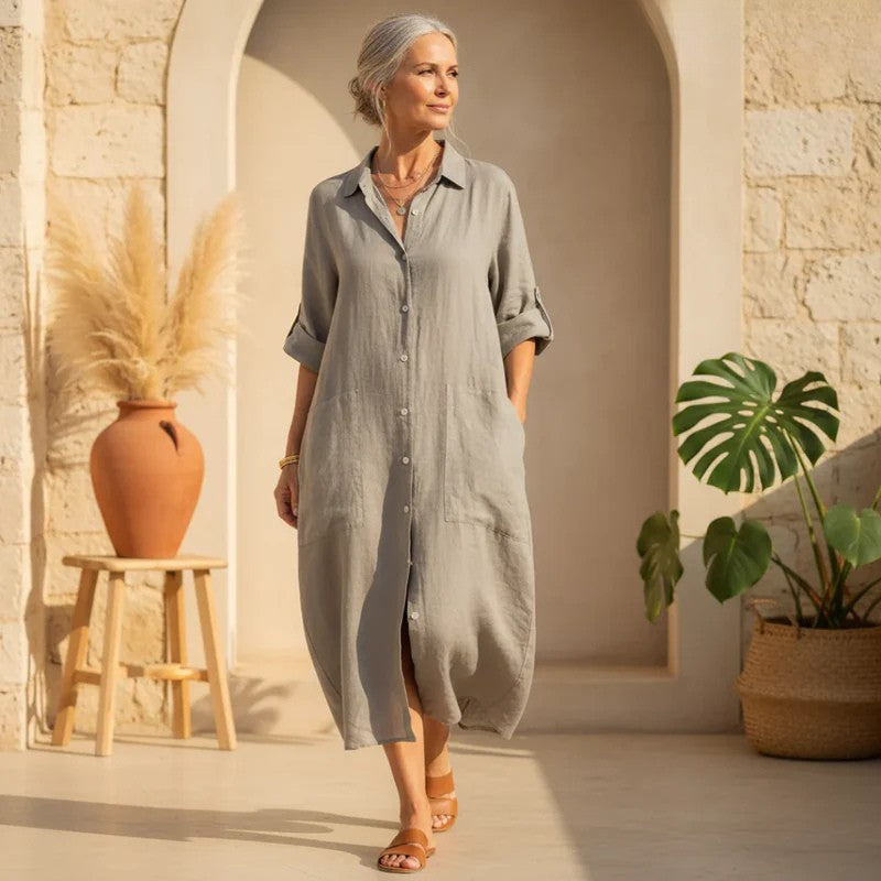 Paige - Knopf-Breeze Kleid