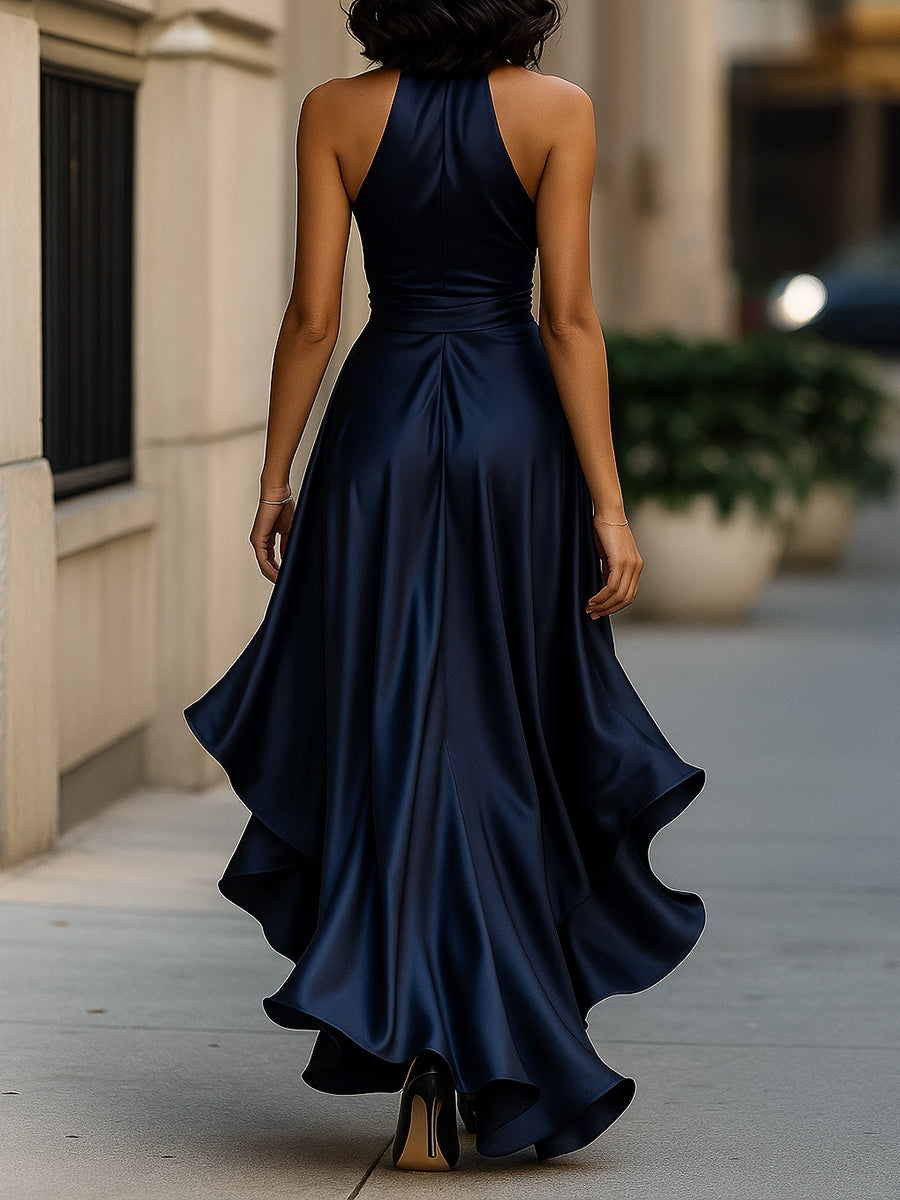 Denira - Schimmerndes drapiertes Wickelkleid
